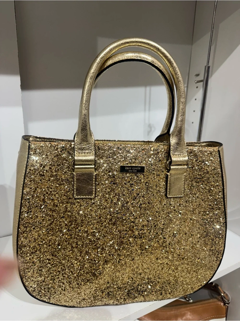 kate spade Gold Glitter Satchel